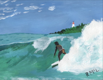 Surfing at Cape Three Points